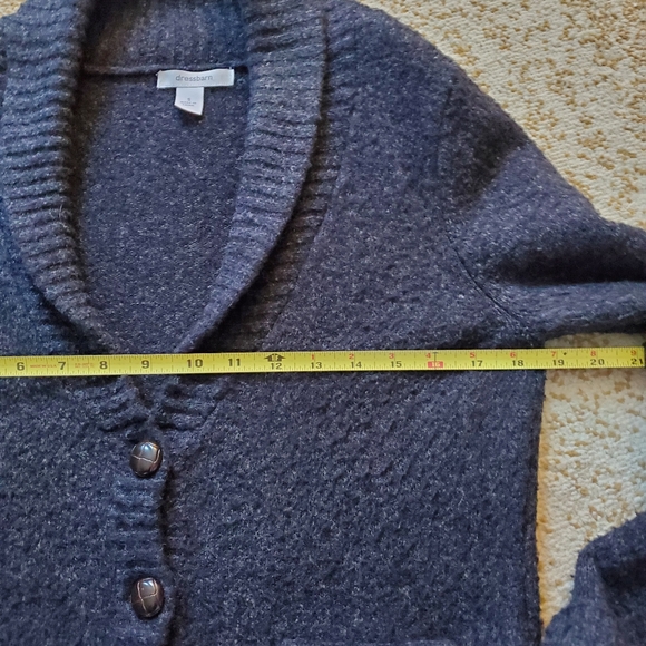 DRESSBARN Mohair Wool Blend Librarian Normcore Cardigan S - Picture 8 of 11